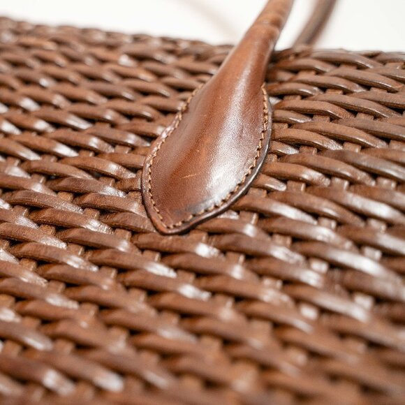 FINAL PRICE!!! Vintage De Vecchi By Hamilton Hodge Woven Leather Shoulder Bag - Picture 8 of 14